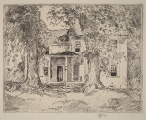 Washingtonin päämaja Valley Forgen lähellä tekijältä Childe Hassam