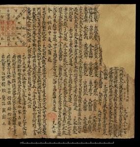 Almanakka, Dunhuang Mogao (muste paperille) tekijältä Chinese School
