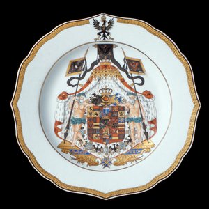 An Armorial ruokalautanen, Qianlong-kausi (1736-1795) n. 1755 (posliini)