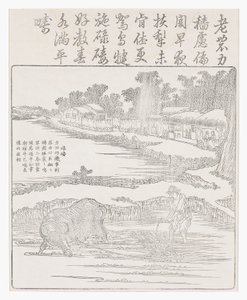 Riisipellon riipaiseminen, 1700-luku tekijältä Chinese School