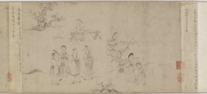 Kuvia seitsemännestä kuukaudesta Odes of Binistä, Song-dynastiasta tai Yuan-dynastiasta, 1200-luvun puolivälistä 1300-luvun puoliväliin (muste paperille)