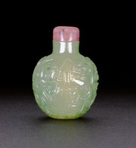 Jadeite-nuuskapullo, n. 1780-1850 (jade) tekijältä Chinese School