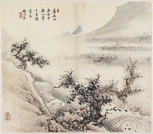 Vaaka (muste ja värit paperille) tekijältä Chinese School