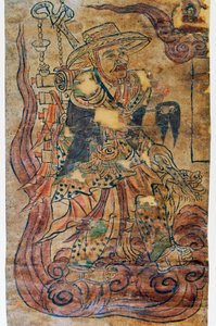 Pyhiinvaellusmunkki, miniatyyri, Dunhuang, kiinalainen sivilisaatio, 800-luku tekijältä Chinese School