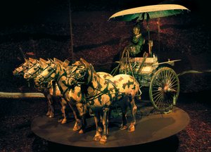 Quadriga, Qin-dynastia, 221-206 eKr. (pronssiveistos) tekijältä Chinese School