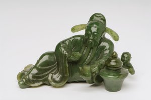 Makaava kiinalainen oppinut hahmo (jade)