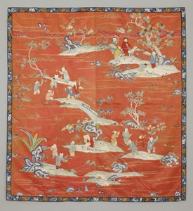 Punainen satiinipeite, 1800-luku tekijältä Chinese School