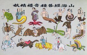 Erilaisia sielun reinkarnaatioita eläinmuodoissa, jotka on toistettu Recherche sur les superstitions en Chine -kirjassa isä Henri Doren toimesta ja julkaistu vuonna 1911 tekijältä Chinese School