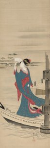 Kauneus veneessä Sumida-joella, 1700-luvun loppu - 1800-luvun alku.