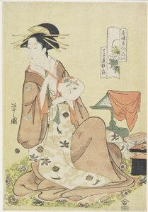 Cho_jiya Housen Hinazuru, n. 1794-1795 tekijältä Chobunsai Eishi