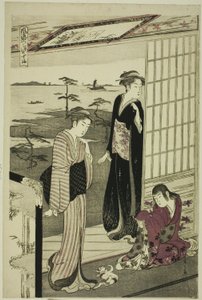 Suma, sarjasta "Muodikas parodia Genjin tarinasta (Furyu yatsushi Genji)" tekijältä Chobunsai Eishi