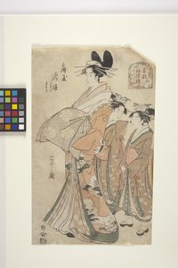 ?gi-Yan kurtisaani Takihime (värillinen puupalikkaprintti) tekijältä Chobunsai Eishi