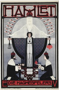 Hamlet par Lebeau, Chris (1878-1945). Värilitografia, koko: 121x79,3
