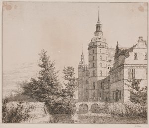 Frederiksborgin linna. Juhlat Møntbroenissa tekijältä Christen Købke