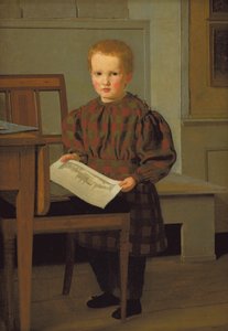 Taidemaalari C.W. Eckersbergin poika Julius isänsä studiossa tekijältä Christen Købke