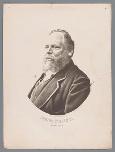 Alankomaiden Vilhelm III:n muotokuva Kuningas Vilhelm III 1849-1874 (otsikko esineessä) tekijältä Christiaan Bos