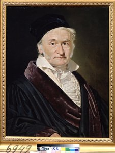 ""Muotokuva tieteellinen allemand Karl (Carl) Friedrich Gauss (1777-1855)"" (Matemaatikon, tähtitieteilijän ja fyysikon Carl Friedrich Gaussin (1777-1855) muotokuva) Peinture de Christian Albrecht Jensen (17092 Dim.1847092-1840) 66x52 cm Musee Pouchkine, M