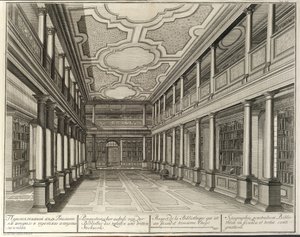 Kirjasto Lähde: Keisarillisen tiedeakatemian rakennus, 1741 tekijältä Christian Albrecht Wortmann
