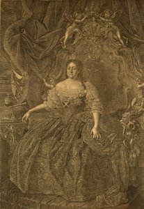 Keisarinna Anna Ioannovnan muotokuva 1693-1740, 1740-luku tekijältä Christian Albrecht Wortmann