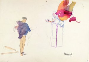 Pukusuunnittelu Jean Cocteaun (1889-1963) La Machine Infernale -elokuvaan, tuottaja Louis Jouvet (1887-1951) teatterissa, Comedie des Champs Elysees