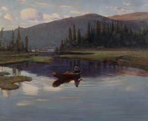 Fra Jupsjoen tai Jupsea, n. 1905 (öljy kankaalle) tekijältä Christian Eriksen Skredsvig