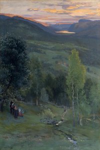 Juhannus, Eggedal (öljy kankaalle)