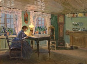 Sininen olohuone Fleskumissa