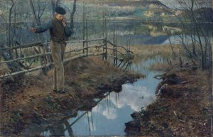 Willow Flute (öljy kankaalle)
