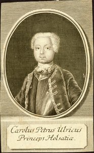 Holstein-Gottorpin herttua Karl Peter Ulrichin muotokuva 1728-1762, 1734.