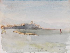 Antibes, 2017 (akvarelli) tekijältä Christian Furr