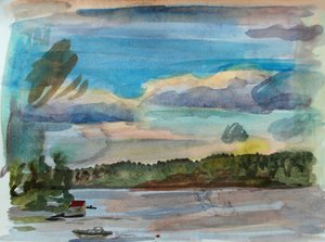 Saaristo 4, 2010 (akvarelli) tekijältä Christian Furr