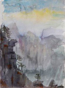 Wanderings Over Heaven - PaiyunTing, 2015 (vesiväri paperille) tekijältä Christian Furr