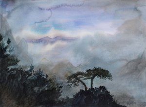 Wistful Mountain, 2015 (vesiväri paperille)