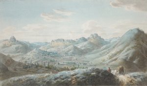 Näkymä Taraktashin vuoristoon Krimin vuoristossa 1810-luvulla