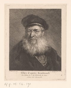 Vanha mies baretilla ja partalla People in Style of Rembrandt (sarjan nimi)