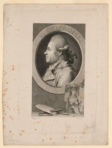 Daniele Chodoieckin muotokuva, "Neue Bibliotheh der sönen Wissenschaften" -elokuva, Leipzig, Saksa, 1780 tekijältä Christian Gottlieb Geyser