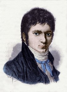 Ludwig van Beethoven (1770-1827), saksalainen muusikko, vuonna 1802. Morelin kaiverrus Hornemanin pienoismallista. tekijältä Christian Hornemann