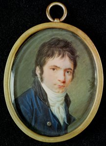 Pienoismuotokuva Ludwig Van Beethovenista (1770-1827), 1802 tekijältä Christian Hornemann
