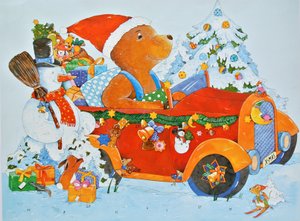 Adventskalender Bear, 2009 (akvarelli paperille)