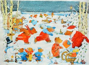 Bears on the Ice, 2009 (akvarelli paperille)
