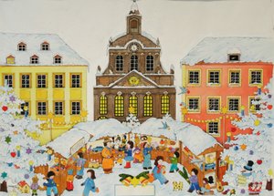 Joulumarkkinat, 2001 (akvarelli paperille)