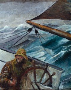 Mate ruorissa (öljy kankaalle) tekijältä Christian Krohg