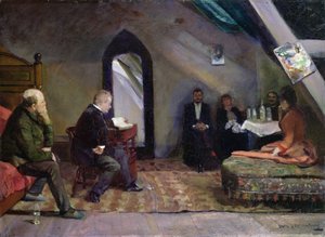 Lukeminen studiossa tekijältä Christian Krohg