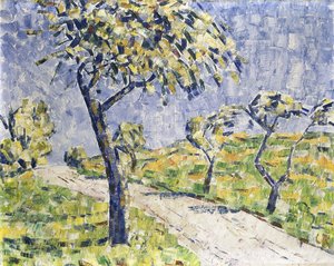 Syksyinen maisema; Herbstlandschaft, n. 1907 (öljy kankaalle) tekijältä Christian Rohlfs