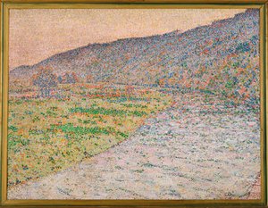 Ruhr-joki lähellä Herdecke (maalaus kankaalle) tekijältä Christian Rohlfs