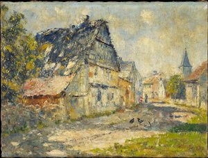 Village Street Ehringsdorfissa, Weimarista lähellä tekijältä Christian Rohlfs