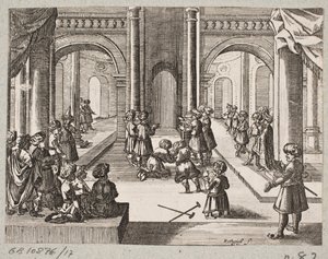 Kuvitus Adam Oleariukselle, "Persialainen Rosenthal, nerokas runoilija Schich Saadi […]", Schleswig 1660 tekijältä Christian Rothgiesser