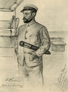 Hansen, ensimmäinen upseeri "Knivsbergillä", Etelä-Kiinan merellä, 1898. tekijältä Christian Wilhelm Allers