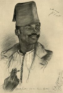 Abdul, tarjoilija Aswan-hotellissa, Egyptissä, 1898. tekijältä Christian Wilhelm Allers