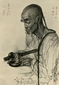 Li-Soe-Nie - mies tupakoi oopiumia, Magalang, Java, 1898.